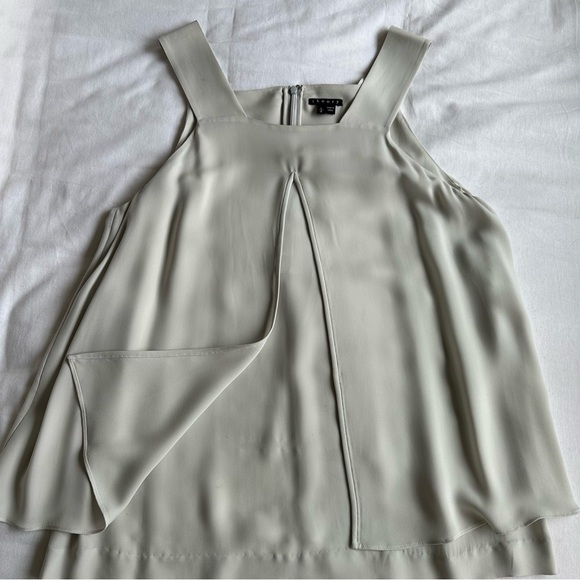 THEORY 100% silk Lylani Double-Georgette Layered Blouse / Size L - Picture 7 of 11